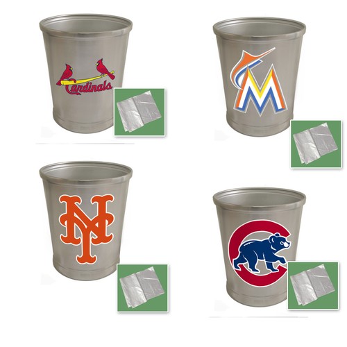 Round wastebasket aluminum - round,