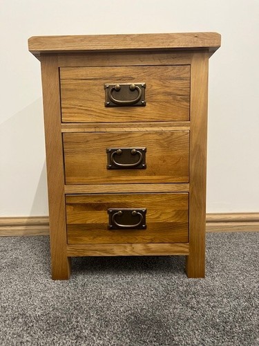 Oak bedside table cabinet - bedside,