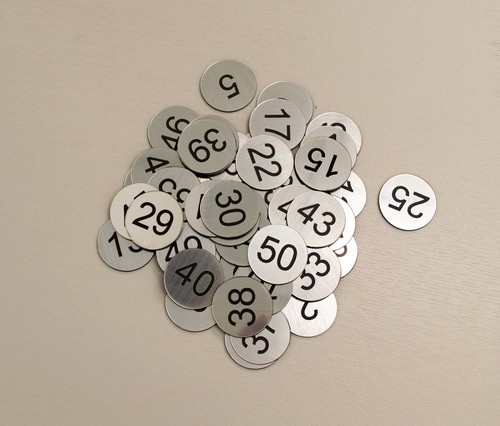 Laser engraved number - 70,